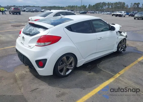 2013 Hyundai Veloster Turbo W/Blue from USA, damaged, VIN KMHTC6AE6DU112233